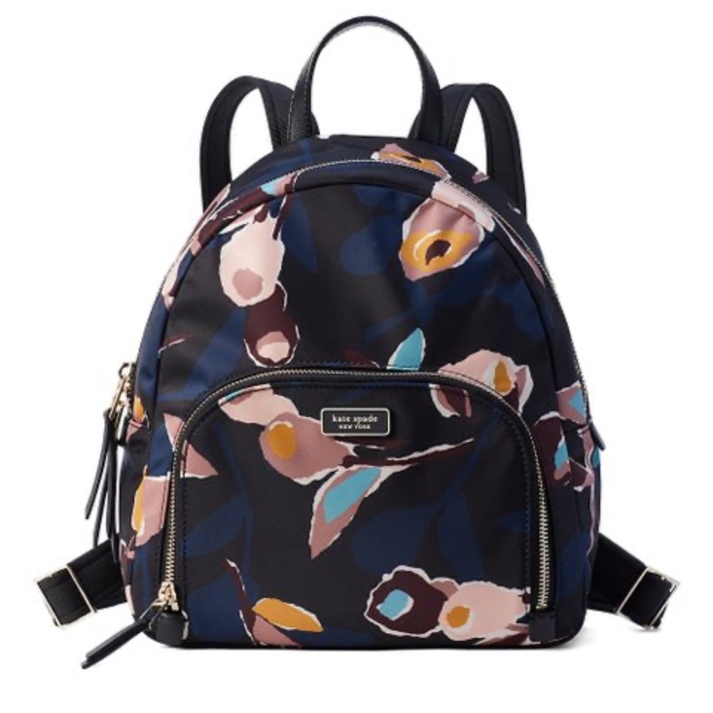 Kate Spade New York | Black Paper Rose Medium Dawn Backpack